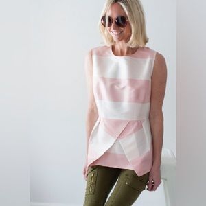 Buffalo Check Peplum Top Pink